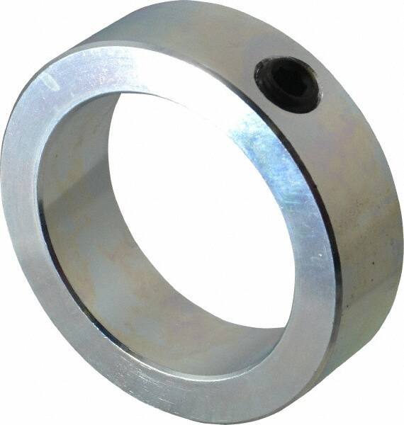 Climax Metal Products - 2-3/8" Bore, Steel, Set Screw Shaft Collar - 3-1/4" Outside Diam, 15/16" Wide - Exact Industrial Supply