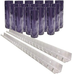 Aleco - 8' Door Width x 8' Door Height PVC Clear Ribbed Strip Door Kit - Clear - Exact Industrial Supply