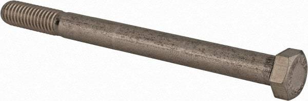 Value Collection - 3/8-16 UNC, 4-1/2" Length Under Head Hex Head Cap Screw - Partially Threaded, Grade 316 Stainless Steel, Uncoated, 9/16" Hex - Exact Industrial Supply