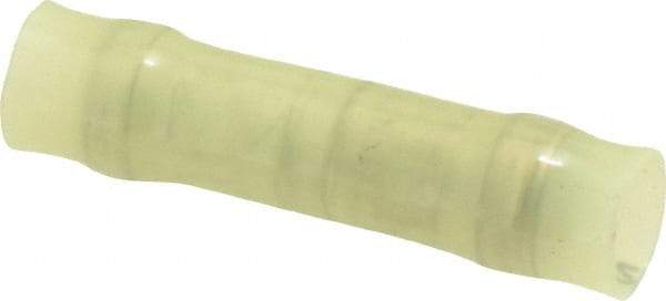 3M - 12 to 10 AWG Compatible, Nylon Fully Insulated, Crimp-On Butt Splice Terminal - 2 Wire Entries, 1.08" OAL, Yellow - Exact Industrial Supply