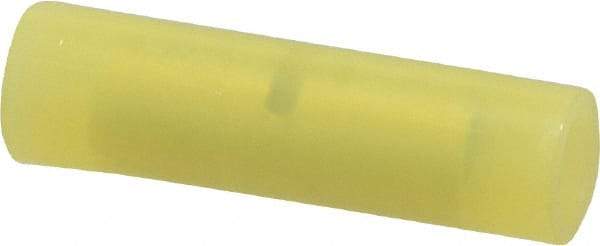 3M - 12 to 10 AWG Compatible, Nylon Fully Insulated, Crimp-On Butt Splice Terminal - 2 Wire Entries, Yellow - Exact Industrial Supply