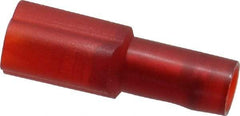 3M - 22 to 18 AWG, Nylon, Fully Insulated, Male Wire Disconnect - 3/16 Inch Wide Tab, Red, RoHS 2011/65/EU Compliant - Exact Industrial Supply