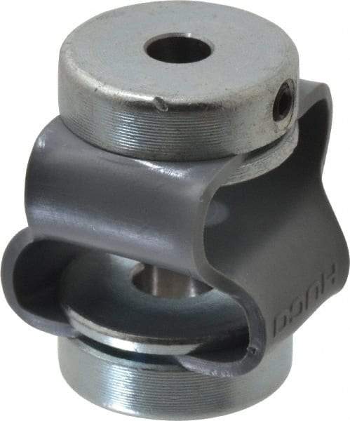 Huco - 1/4" Max Bore Diam, Flexible Flex P Double Loop Coupling - 27mm OD, Polyurethane - Exact Industrial Supply