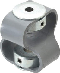 Huco - 3/8" Max Bore Diam, Flexible Flex P Double Loop Coupling - 48mm OD, Polyurethane - Exact Industrial Supply