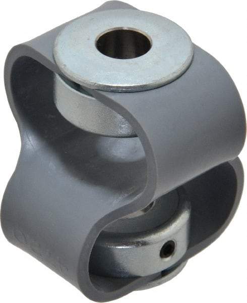 Huco - 7/16" Max Bore Diam, Flexible Flex P Double Loop Coupling - 48mm OD, Polyurethane - Exact Industrial Supply