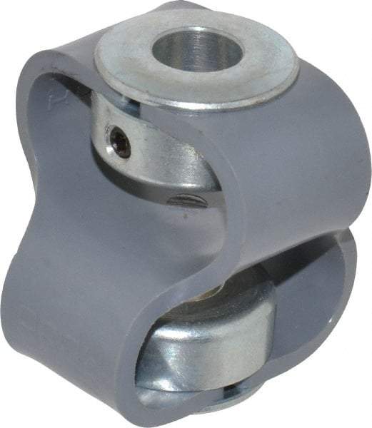 Huco - 1/2" Max Bore Diam, Flexible Flex P Double Loop Coupling - 54mm OD, Polyurethane - Exact Industrial Supply