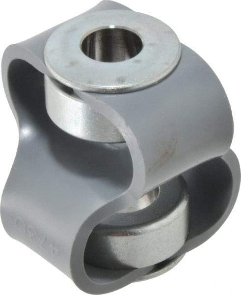 Huco - 5/8" Max Bore Diam, Flexible Flex P Double Loop Coupling - 54mm OD, Polyurethane - Exact Industrial Supply