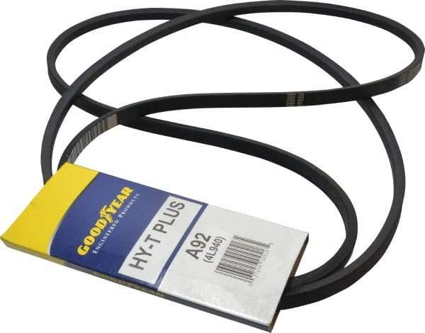 Continental ContiTech - Section A, 94" Outside Length, V-Belt - Wingprene Rubber-Impregnated Fabric, HY-T Matchmaker, No. A92 - Exact Industrial Supply