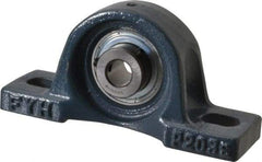 Value Collection - 4-7/8" OALBall Bearing Pillow Block - Cast Iron - Exact Industrial Supply