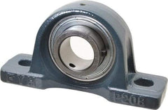 Value Collection - 7-1/8" OALBall Bearing Pillow Block - Cast Iron - Exact Industrial Supply