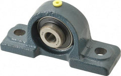 Value Collection - 4-7/8" OALBall Bearing Pillow Block - Cast Iron - Exact Industrial Supply