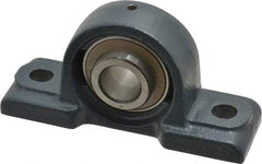 Value Collection - 5-1/2" OALBall Bearing Pillow Block - Cast Iron - Exact Industrial Supply