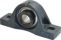 Value Collection - 5-1/2" OALBall Bearing Pillow Block - Cast Iron - Exact Industrial Supply