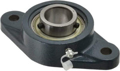 Value Collection - 5-9/16" OALBall Bearing Pillow Block - Cast Iron - Exact Industrial Supply