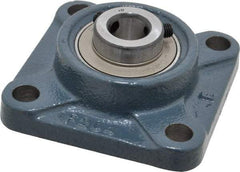 Value Collection - 3-3/8" OALBall Bearing Pillow Block - Cast Iron - Exact Industrial Supply