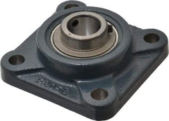 Value Collection - 3-3/4" OALBall Bearing Pillow Block - Cast Iron - Exact Industrial Supply