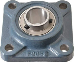 Value Collection - 3-3/4" OALBall Bearing Pillow Block - Cast Iron - Exact Industrial Supply