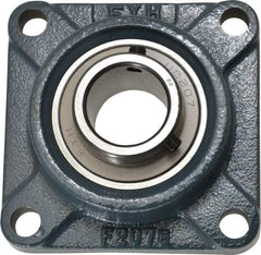 Value Collection - 4-5/8" OALBall Bearing Pillow Block - Cast Iron - Exact Industrial Supply