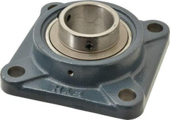 Value Collection - 5-3/8" OALBall Bearing Pillow Block - Cast Iron - Exact Industrial Supply