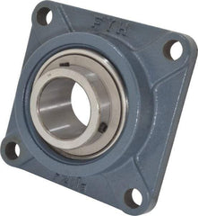 Value Collection - 6-3/8" OALBall Bearing Pillow Block - Cast Iron - Exact Industrial Supply