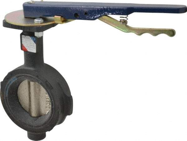 NIBCO - 3" Pipe, Wafer Butterfly Valve - Lever Handle, Ductile Iron Body, EPDM Seat, 250 WOG, Ductile Iron Disc, Stainless Steel Stem - Exact Industrial Supply