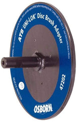 Osborn - 7/8" Arbor Hole to 3/4" Shank Diam Drive Arbor - For 3, 4 & 5" UNI LOK Disc Brushes, Attached Spindle, Flow Through Spindle - Exact Industrial Supply