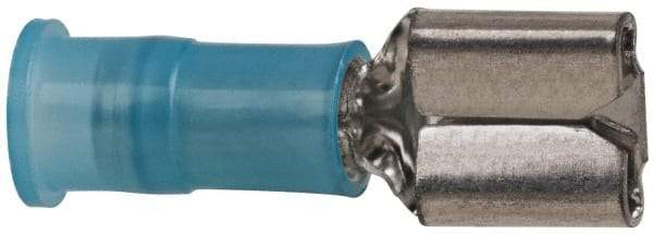 3M - 16 to 14 AWG, Nylon, Partially Insulated, Female Wire Disconnect - 1/4 Inch Wide Tab, Blue, RoHS 2011/65/EU Compliant - Exact Industrial Supply