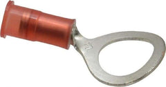 3M - 22-18 AWG Partially Insulated Crimp Connection Circular Ring Terminal - 3/8" Stud, Copper Contact - Exact Industrial Supply