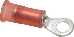 3M - 22-18 AWG Partially Insulated Crimp Connection Circular Ring Terminal - #6 Stud, Copper Contact - Exact Industrial Supply