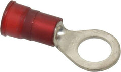 3M - 8 AWG Partially Insulated Crimp Connection Circular Ring Terminal - 3/8" Stud, Copper Contact - Exact Industrial Supply