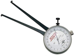 SPI - 75 to 100mm Inside Dial Caliper Gage - 0.025mm Graduation, 0.038mm Accuracy, 3-1/4" Leg Length, Ball Contact Points - Exact Industrial Supply