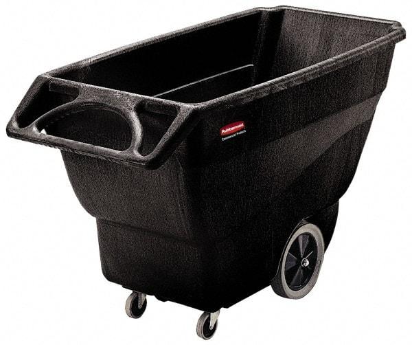 Rubbermaid - 600 Lb Load Capacity, 3/4 Cu Yd, Structural Foam Tilt Truck - 30-1/4" Wide x 64-1/2" Long x 38" High, Black - Exact Industrial Supply