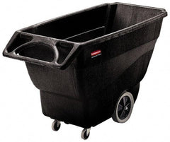 Rubbermaid - 600 Lb Load Capacity, 3/4 Cu Yd, Structural Foam Tilt Truck - 30-1/4" Wide x 64-1/2" Long x 38" High, Black - Exact Industrial Supply