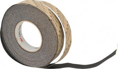 3M - Black Solid Color Anti-Slip Vinyl Tape - 1" Wide x 60' Long, Heavy/High Traffic - Exact Industrial Supply