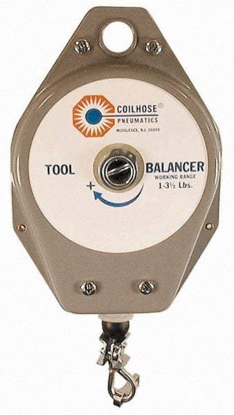 Coilhose Pneumatics - 25 Lb Load Capacity, 8" Travel Distance, Tool Balancer - Tension Adjustment - Exact Industrial Supply