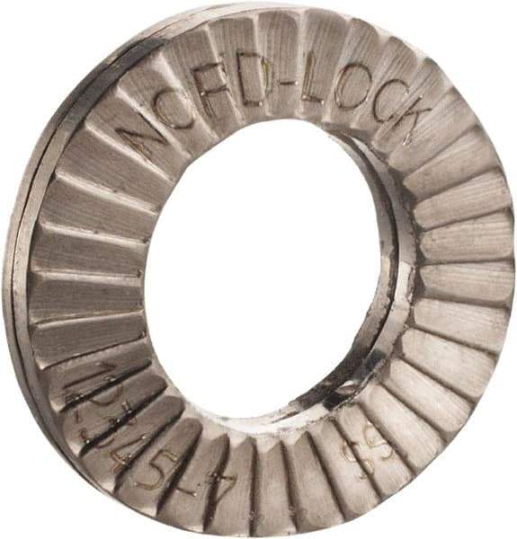 Nord-Lock - 3/4", 1.548" OD, Uncoated, Stainless Steel Wedge Lock Washer - Grade 316L, 0.782 to 0.798" ID - Exact Industrial Supply