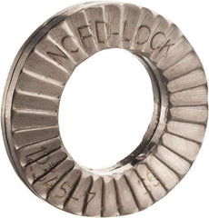 Nord-Lock - 9/16", 1.218" OD, Uncoated, Stainless Steel Wedge Lock Washer - Grade 316L, 0.592 to 0.608" ID - Exact Industrial Supply