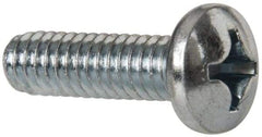 Value Collection - #12-24 UNC, 3/4" Length Under Head Phillips Drive Machine Screw - Pan Head, Grade 2 Steel, Zinc-Plated Finish, Without Washer - Exact Industrial Supply