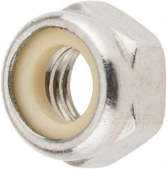 Value Collection - M5x0.80 Metric Coarse 18-8 & Austenitic Grade A2 Hex Lock Nut with Nylon Insert - 5mm High, Uncoated - Exact Industrial Supply