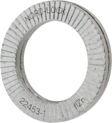 Nord-Lock - 5/8", Zinc Flake, Steel Wedge Lock Washer - Grade 2, 0.662 to 0.678" ID - Exact Industrial Supply