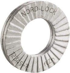 Nord-Lock - 1", Zinc Flake, Steel Wedge Lock Washer - Grade 2, 1.092 to 1.108" ID - Exact Industrial Supply