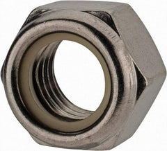 Value Collection - M24x3.00 Metric Coarse 18-8 & Austenitic Grade A2 Hex Lock Nut with Nylon Insert - 24mm High, Uncoated - Exact Industrial Supply