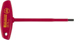 Wiha - 1/4" Hex, T-Handle, Insulated Hex Key - 7-7/64" OAL, Chrome Vanadium Molybdenum, Inch System of Measurement - Exact Industrial Supply