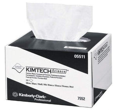 Kimtech - Dry Clean Room/Lab/Critical Task Wipes - Pop-Up, 8-3/8" x 4-3/8" Sheet Size, White - Exact Industrial Supply