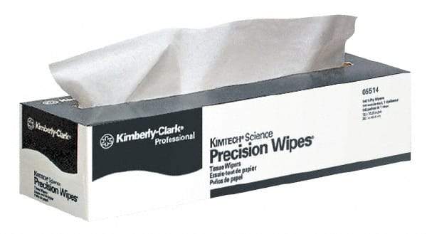 Kimtech - Dry Clean Room/Lab/Critical Task Wipes - Pop-Up, 16-5/8" x 14-3/4" Sheet Size, White - Exact Industrial Supply