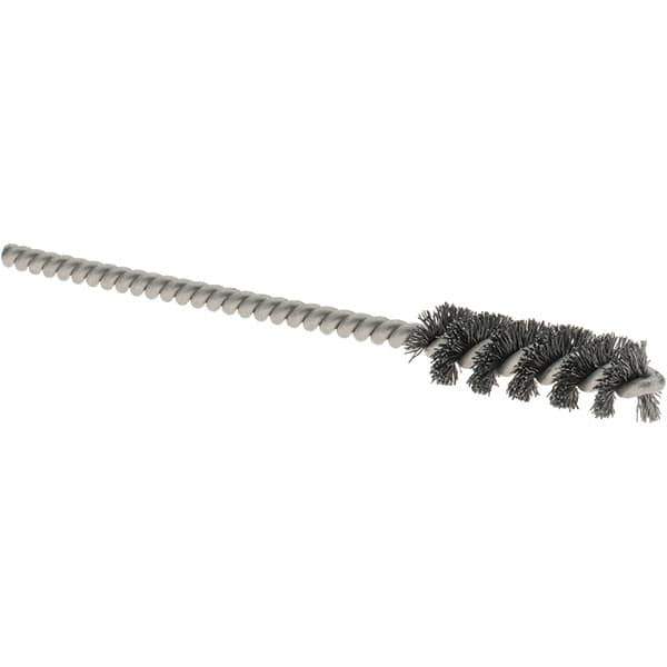 Osborn - 5/16" Diam Helical Steel Tube Brush - 0.005" Filament Diam, 1" Brush Length, 3-1/2" OAL, 1/8" Diam Shank - Exact Industrial Supply