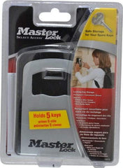 Master Lock - 3-3/8" Wide x 4-5/8" Overall Height, Set-Your-Own Combination, Wall Mount Key Safe - Zinc Lock Body Finish - Exact Industrial Supply