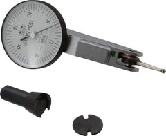 TESA Brown & Sharpe - 0.02 Inch Range, 0.0005 Inch Dial Graduation, Horizontal Dial Test Indicator - 1-1/2 Inch White Dial, 0-10-0 Dial Reading, Accurate to 0.0005 Inch - Exact Industrial Supply
