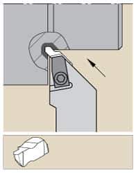 Kennametal - Internal/External Thread, Left Hand Cut, 1-1/4" Shank Width x 1-1/4" Shank Height Indexable Threading Toolholder - 6" OAL, NU 3125R Insert Compatibility, NR Toolholder, Series Top Notch - Exact Industrial Supply