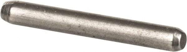 Made in USA - 1/16" Diam x 1/2" Pin Length 416 Stainless Steel Precision Dowel Pin - Passivated Finish, C 36-42 Hardness, 2 Beveled End - Exact Industrial Supply